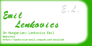 emil lenkovics business card